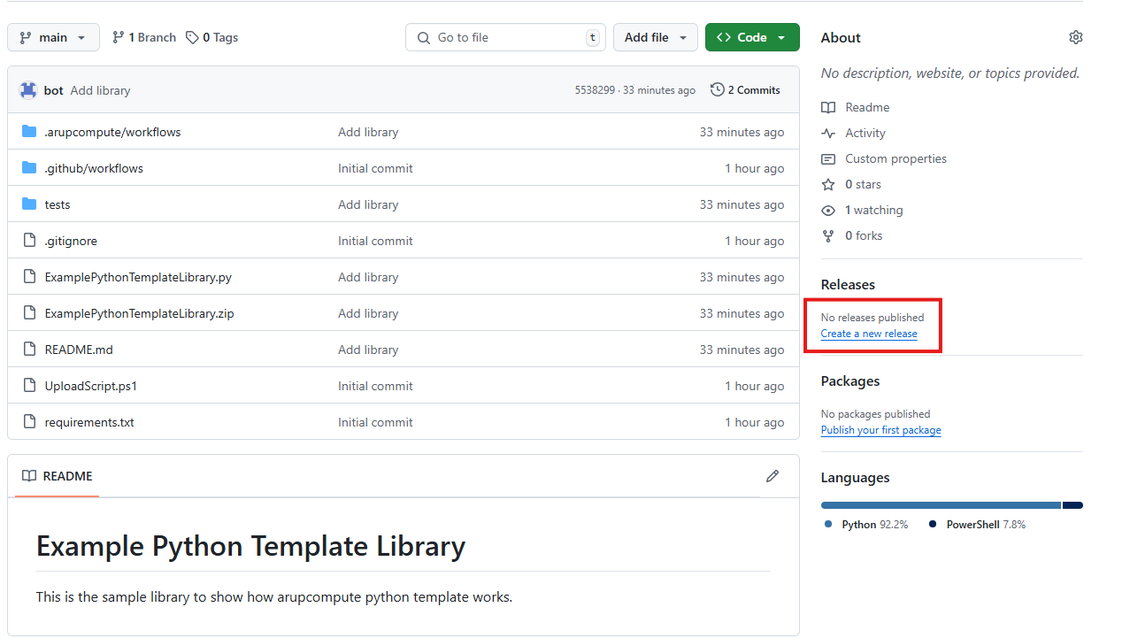 create release button
